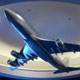 FRP 立体造形ディスプレイ (飛行機の模型）